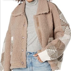 [BLANKNYC] Sweater & Faux Sherpa Button Front Jacket - Size Small